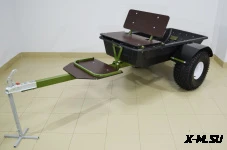 Прицеп грузопассажирский для мотобуксировщика со съемными санями волокушами KOIRA
