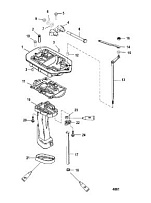 Выхлопная труба 2-Х ТАКТНОГО ПЛМ MERCURY 55 Серийный номер от 0T980000 и выше