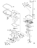 Корпус карданного вала 2-х тактного ПЛМ MERCURY 40 M Серийный номер от 1B000001 и выше