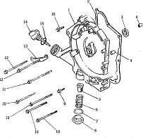 Крышка картера правая снегохода SNOWFOX T201 (Cronus, S2, Motoland, TaoTao, WELS, CMOTO)