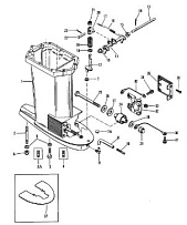 Корпус карданного вала 2-Х ТАКТНОГО ПЛМ MERCURY 90 Серийный номер от 9506481 до 9589038