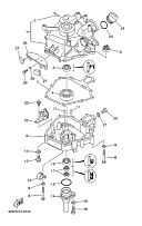 Цилиндр и картер 4-Х ТАКТНОГО ПЛМ YAMABISI F2.5BMS