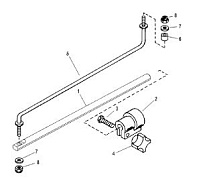 Пластина фиксации поворота мотора 2-Х ТАКТНОГО ПЛМ MERCURY 75 Серийный номер от 0T980000 до 0T999999