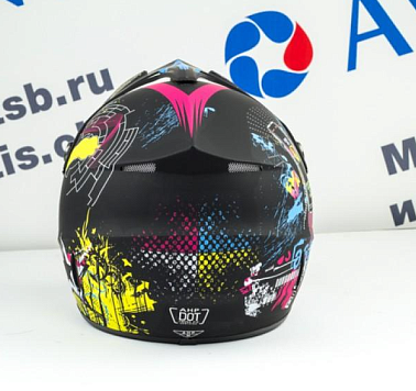 Шлем кроссовый Tiane Progrip Star, Черный (матовый)