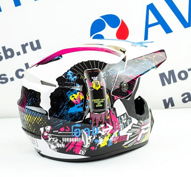 Шлем кроссовый Tiane Progrip Star, Белый