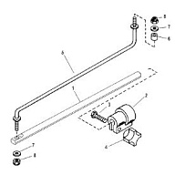 Пластина фиксации поворота мотора 2-Х ТАКТНОГО ПЛМ MERCURY 75 Серийный номер от 0P017000 до 0P325499