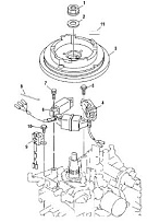 Маховик 4-Х ТАКТНОГО ПЛМ MERCURY F15 Серийный номер от 0P075166  до 0P400999