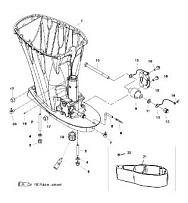 Корпус карданного вала 4-Х ТАКТНОГО ПЛМ MERCURY 115 Серийный номер от 0T178500 до 0T800999