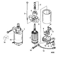 Стартер 2-Х ТАКТНОГО ПЛМ MERCURY 50EO Серийный номер от 0P017000 до 0P325499