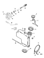 Компоненты закачки масла 2-Х ТАКТНОГО ПЛМ MERCURY 55 Серийный номер от 9973100 до 0P016999
