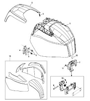Верх капота 4-Х ТАКТНОГО ПЛМ MERCURY 135 Серийный номер от 1B2270001 до 1B381711