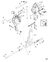 Зажимной кронштейн 2-Х ТАКТНОГО ПЛМ MERCURY 50EO Серийный номер от 0T980000 до 0T999999