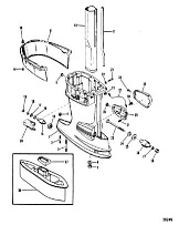 Корпус ведущего вала в сборе 2-х тактного ПЛМ MERCURY 40 M Серийный номер от 7144763 и выше