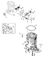 Корпус карданного вала 4-Х ТАКТНОГО ПЛМ MERCURY 135 Серийный номер от 0P464488 до 0P514868