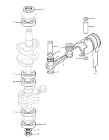 Коленчатый вал лодочного мотора SUZUKI DT9.9 — 15 · 2002 — 2012