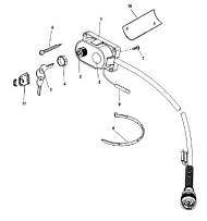 Набор ключей, дросселей и рупоров, 15000A14 4-Х ТАКТНОГО ПЛМ MERCURY 40 Серийный номер от 1C049739 и выше
