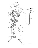 Выхлопная труба 2-Х ТАКТНОГО ПЛМ MERCURY 55 Серийный номер от 0G590000 до 0G760299