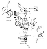 Коленвал, поршни и шатуны 2-Х ТАКТНОГО ПЛМ MERCURY 90 Серийный номер от 0D283222 до 0G760299