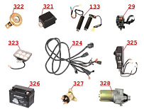 Электрооборудование мотобуксировщика IRBIS МУХТАР-15 (2018 г.)