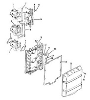 Карбюратор и пластина аттенюатора 2-Х ТАКТНОГО ПЛМ MERCURY 75 Серийный номер от 9506481 до 9589038
