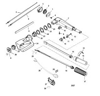 Рукоятка румпеля 4-Х ТАКТНОГО ПЛМ MERCURY F15 Серийный номер от 0P401000 и выше