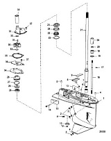 Корпус шестерни,приводной вал - 1.83:1 передаточное число 4-Х ТАКТНОГО ПЛМ MERCURY 50 Серийный номер от 0P515897 и выше