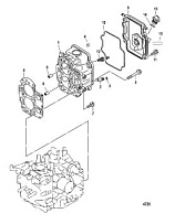 Головка цилиндра 4-Х ТАКТНОГО ПЛМ MERCURY F15 Серийный номер от 0G760300 до 1B226999