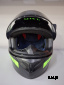 Шлем интеграл HETOSHI XD1-225 цв. Черно-зеленый  р. XXXL