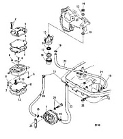 Топливный насос 2-х тактного ПЛМ MERCURY 30 M Серийный номер от 0N001875 до 0N055504