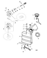 Компоненты закачки масла 2-Х ТАКТНОГО ПЛМ MERCURY 50EO Серийный номер от 0G590000 до 0G760299