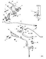 Рычаг переключения передач, румпель 4-Х ТАКТНОГО ПЛМ MERCURY 50 Серийный номер от 1C000001 до 1C050251