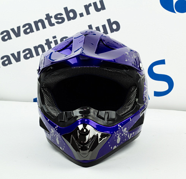 Шлем кроссовый Avantis Tattoo, Синий