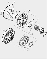 Шкив вариатора ведомый C40601500-02 снегохода ТАЙГА ВАРЯГ 550 V