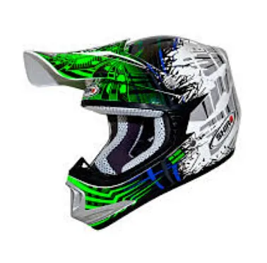 Шлем детский кроссовый SHIRO MX-306 BRIGADE зеленый